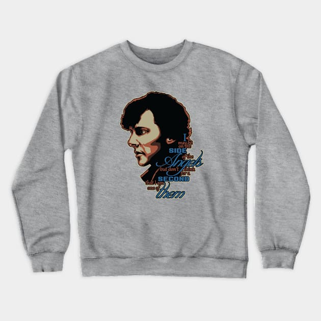 Sherlock - Side of the Angels Crewneck Sweatshirt by sugarpoultry